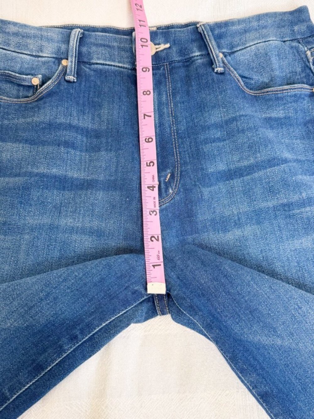 MOTHER The Roller Fray Balls Of Yarn Wide Leg Jeans Blue Size 29 - Picture 5 of 15